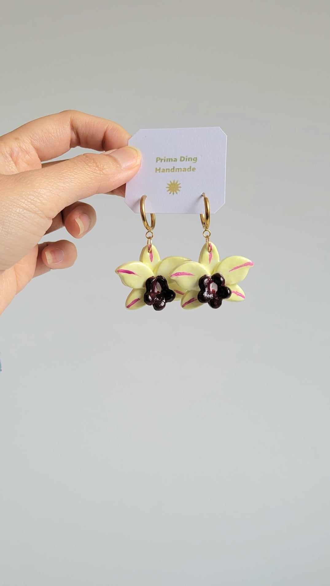 Orchid Hoop Earrings