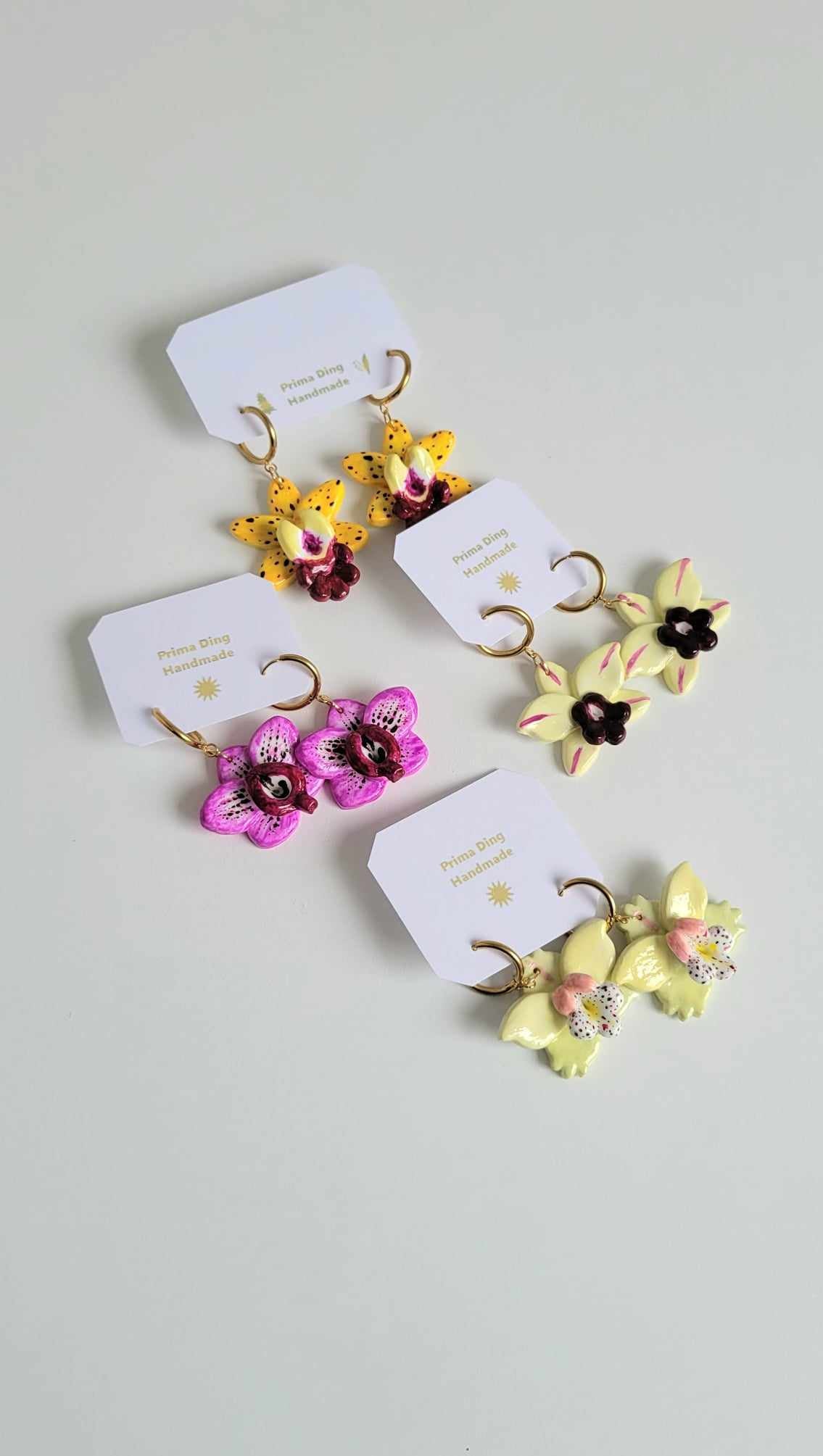 Orchid Hoop Earrings