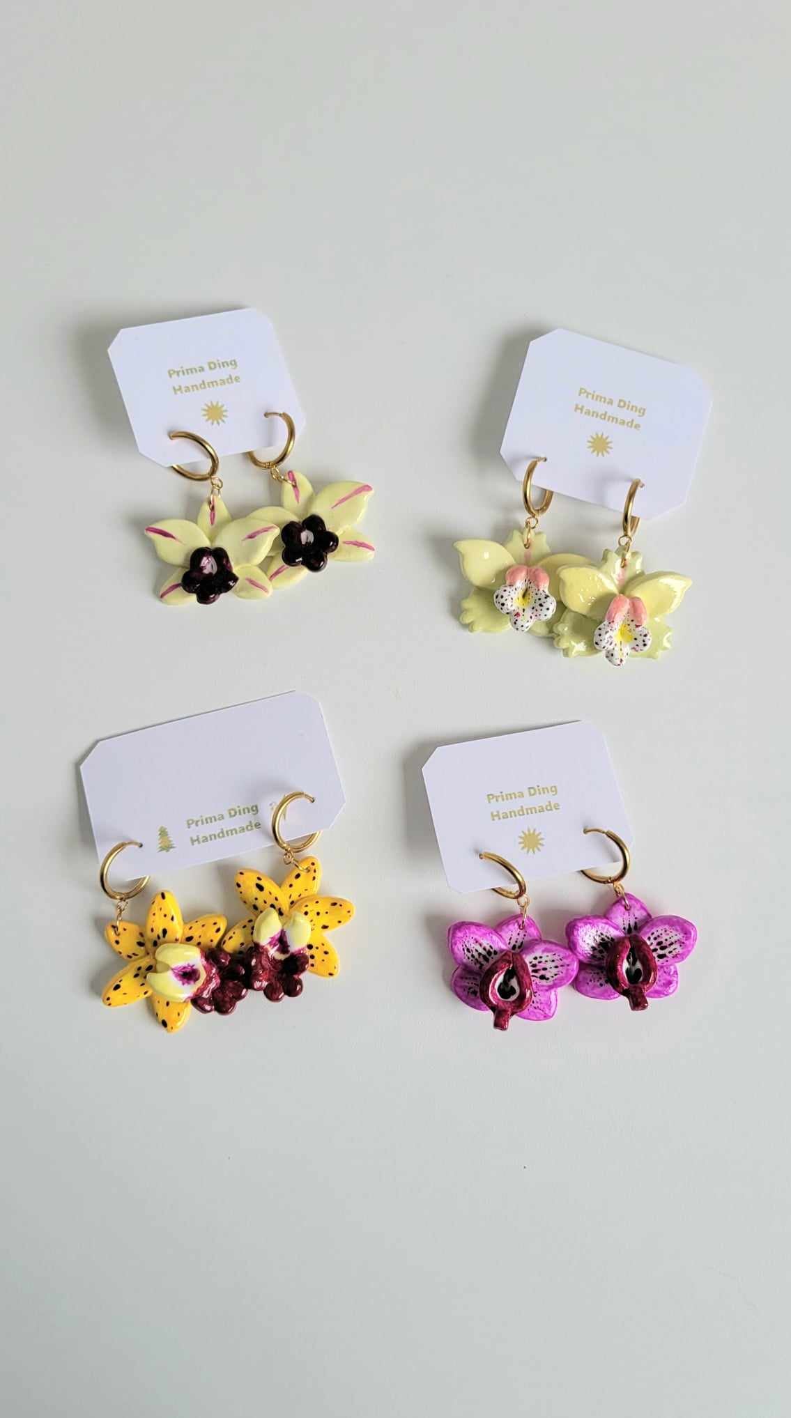 Orchid Hoop Earrings