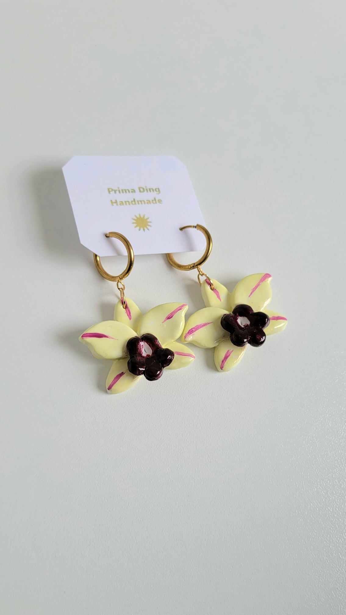 Orchid Hoop Earrings