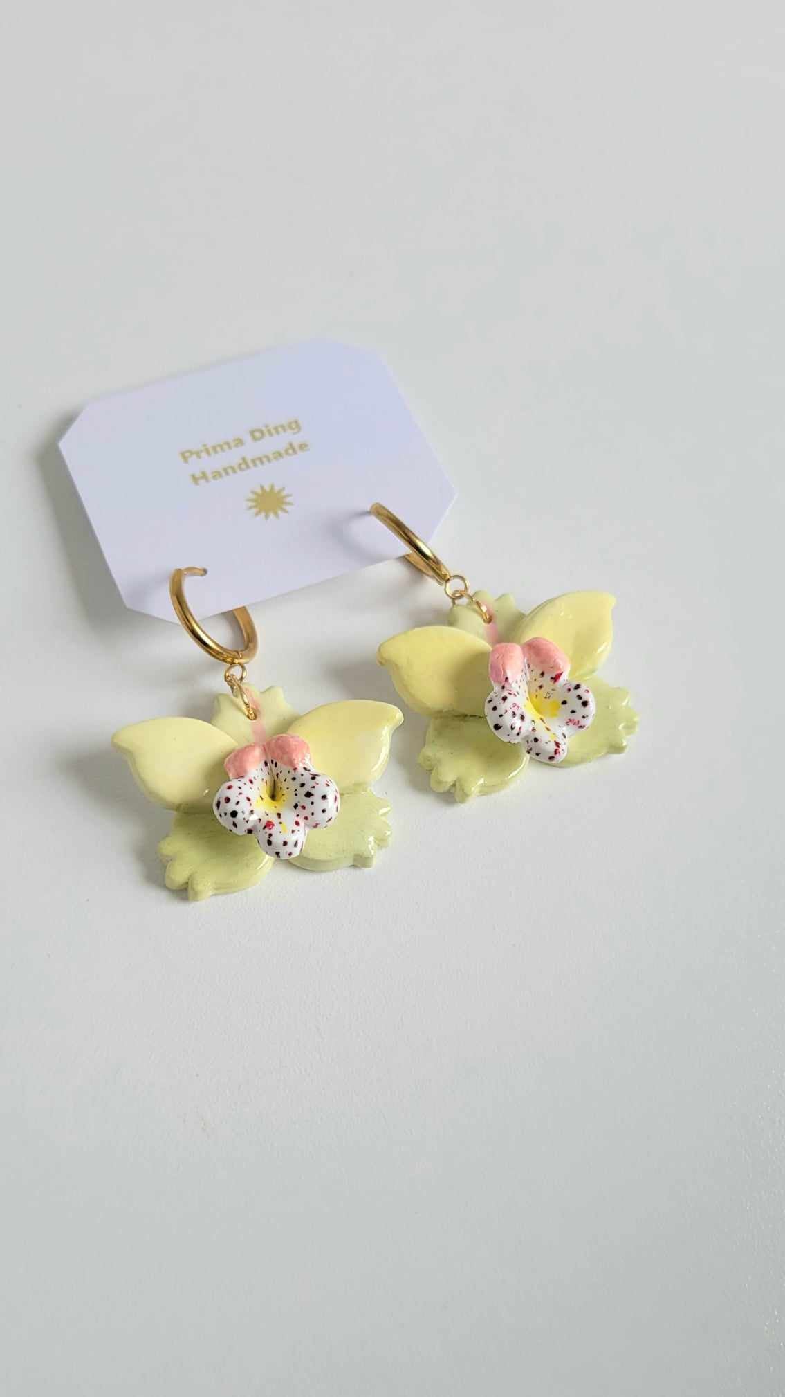 Orchid Hoop Earrings