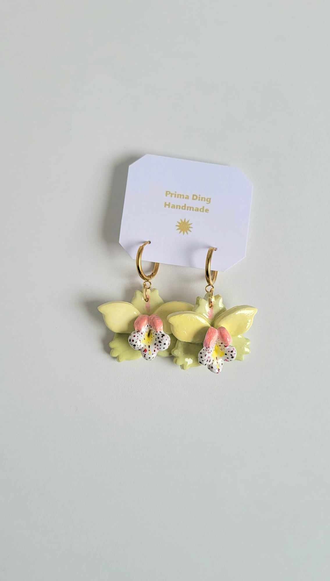 Orchid Hoop Earrings