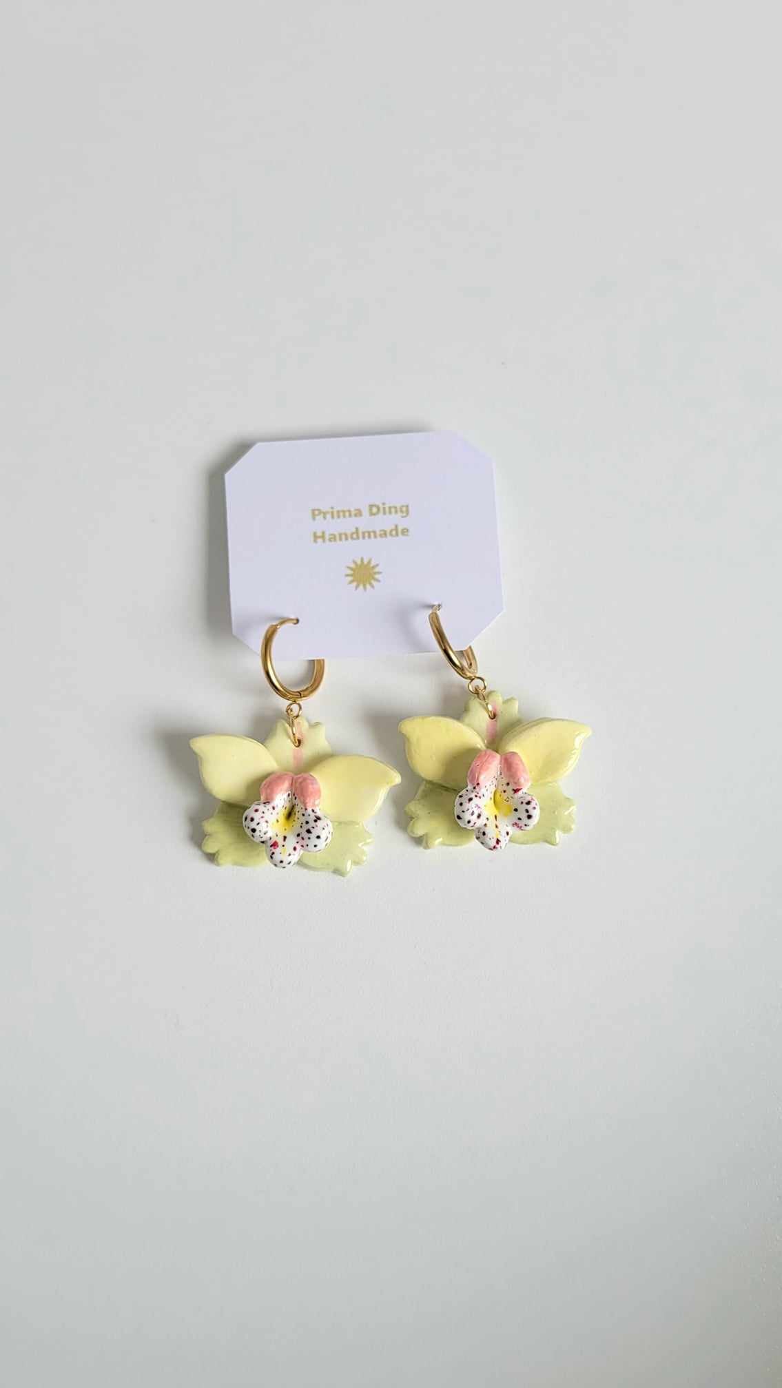 Orchid Hoop Earrings