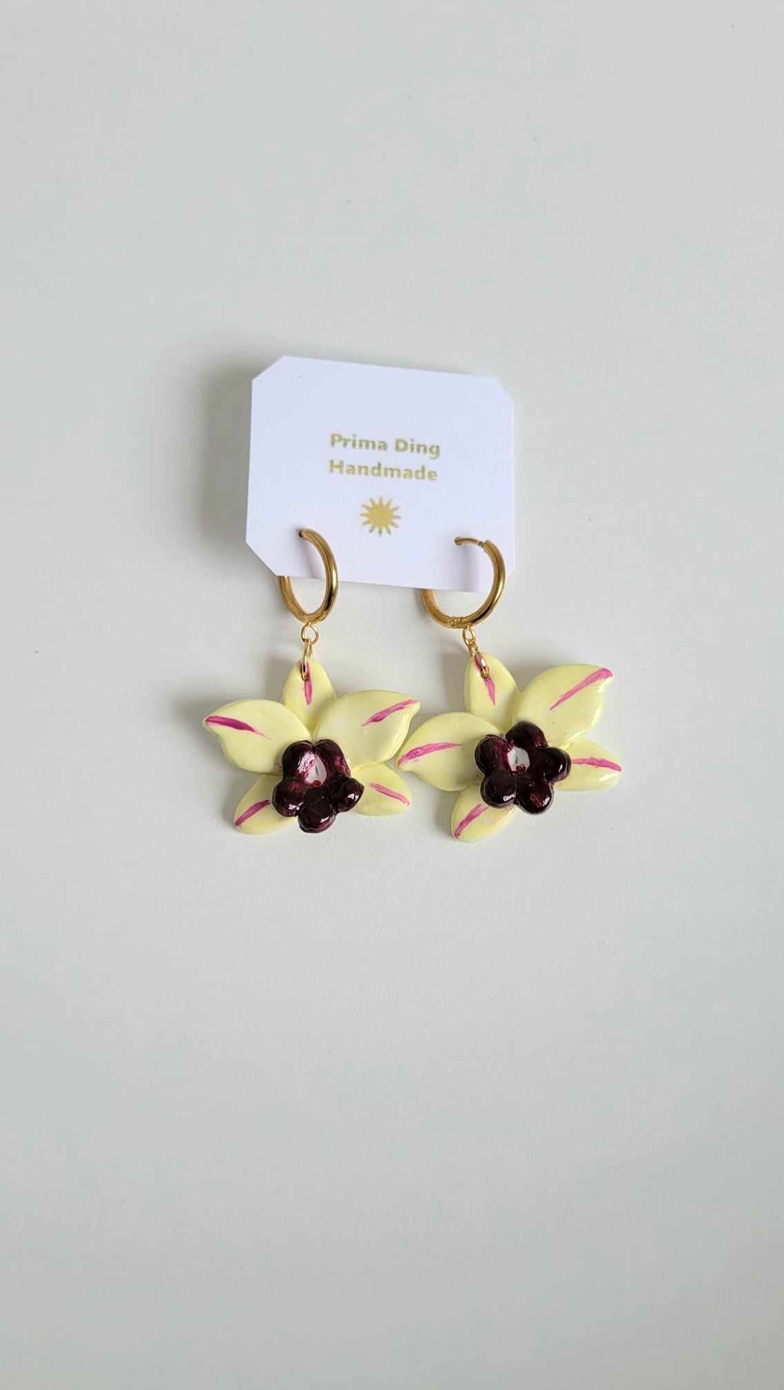 Orchid Hoop Earrings