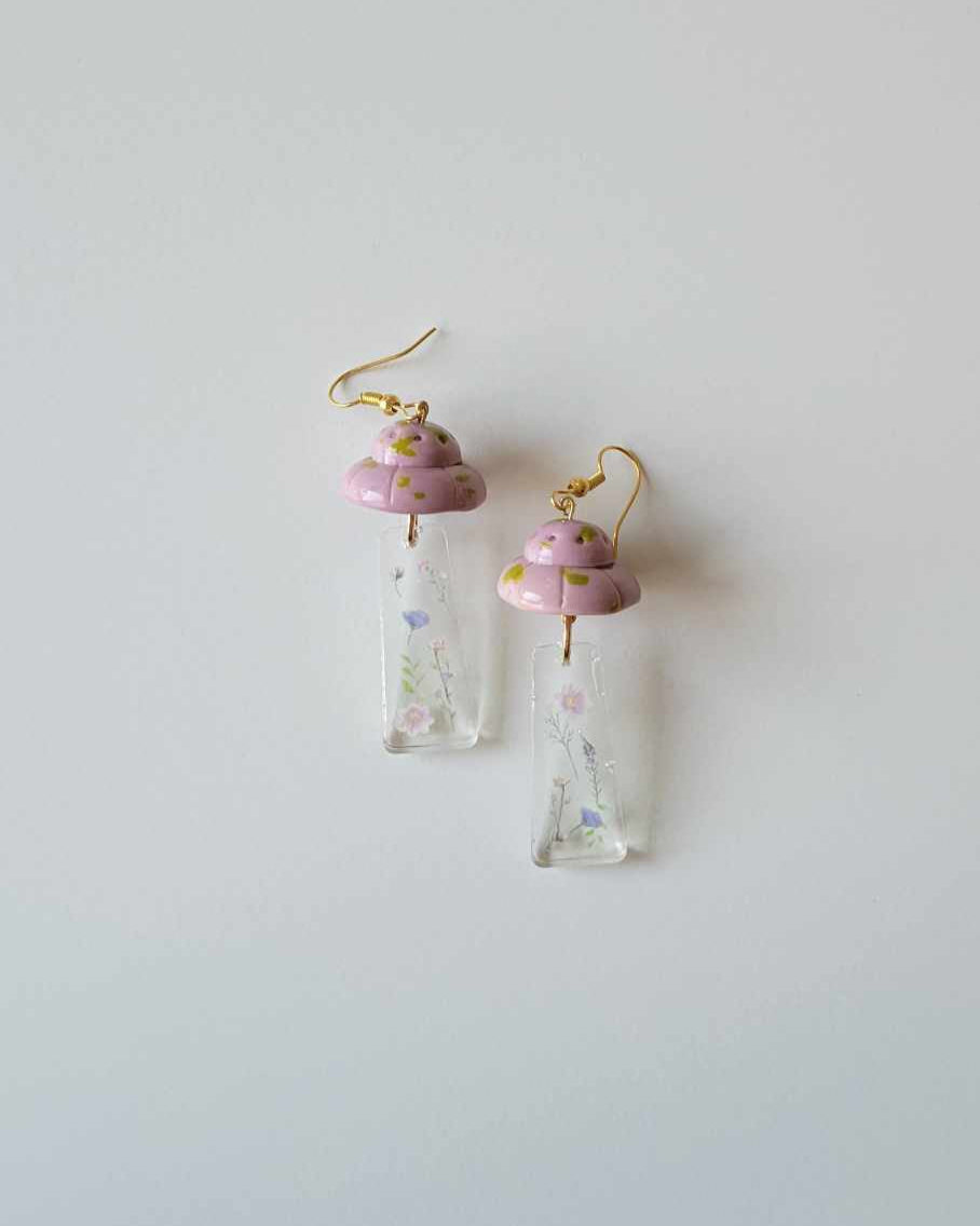 (New) UFO Earrings | Floral