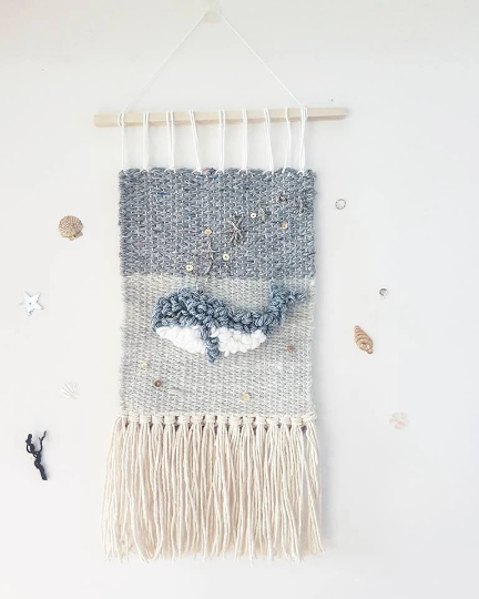 Whale Woven Wallhanging