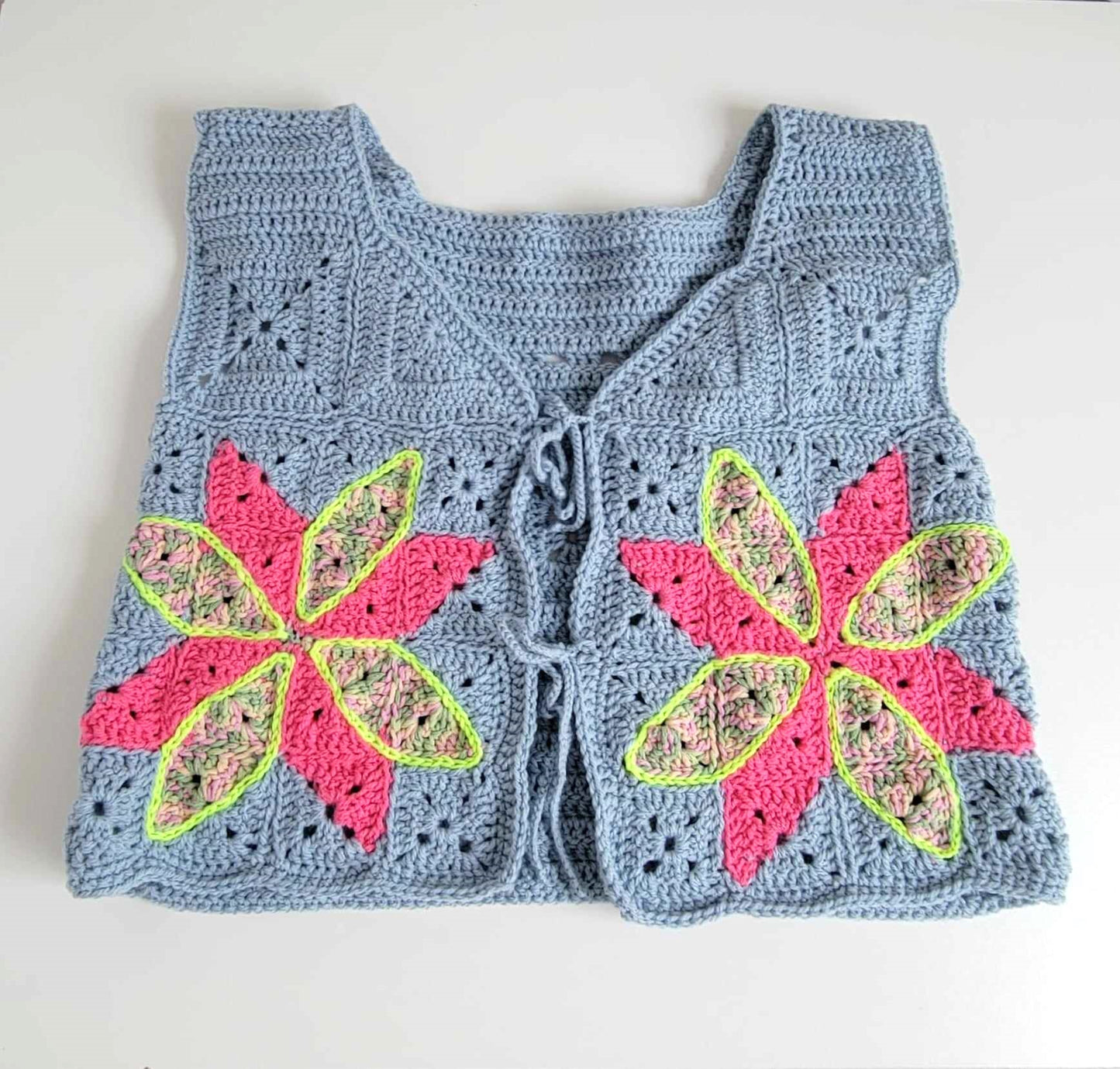 Colorblock Quilted Pattern Gilet