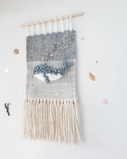 Whale Woven Wallhanging