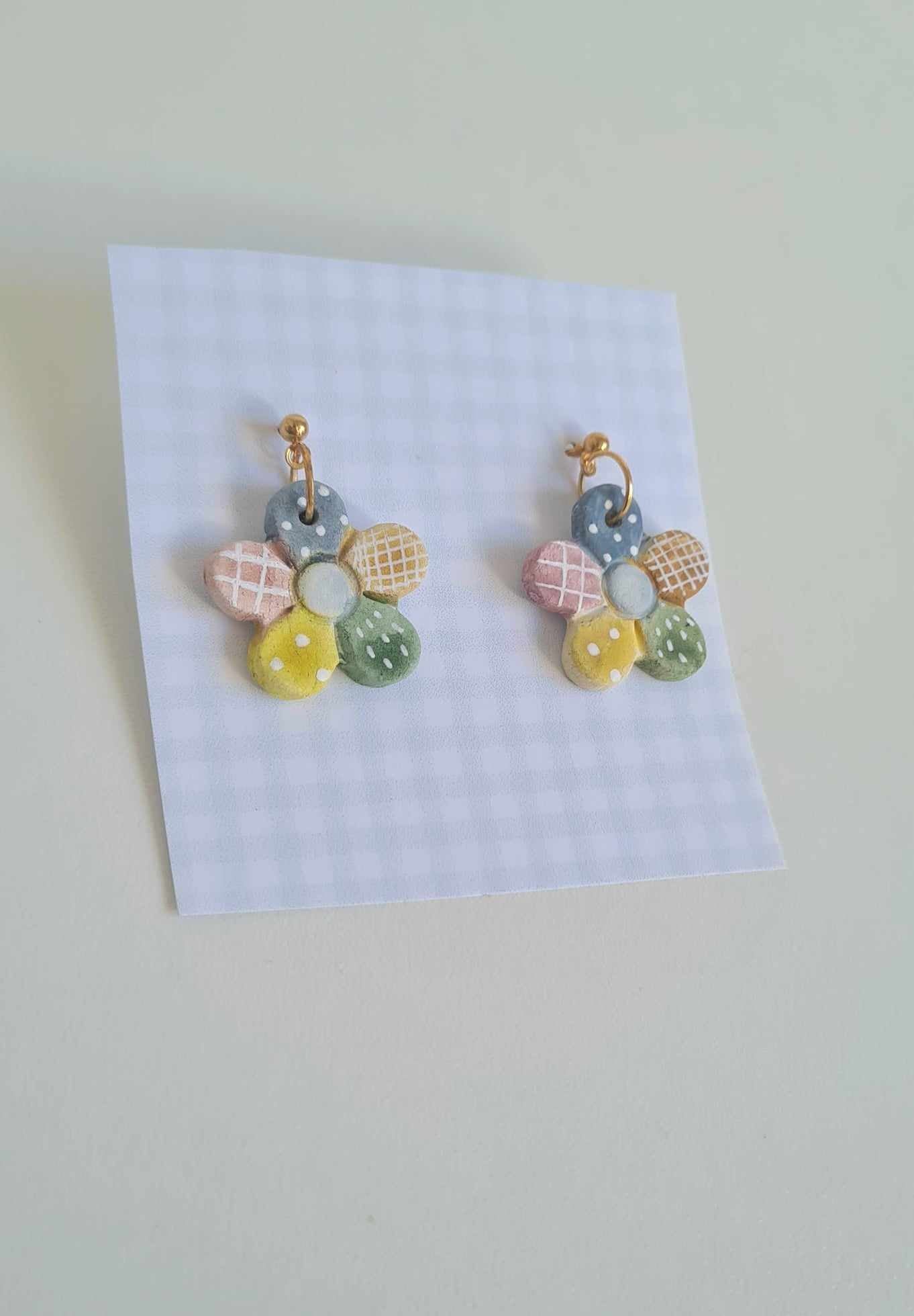 Patchwork Flower Earrings