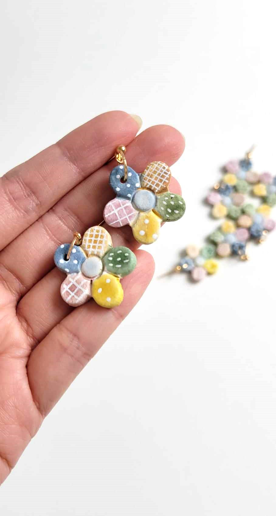 Patchwork Flower Earrings