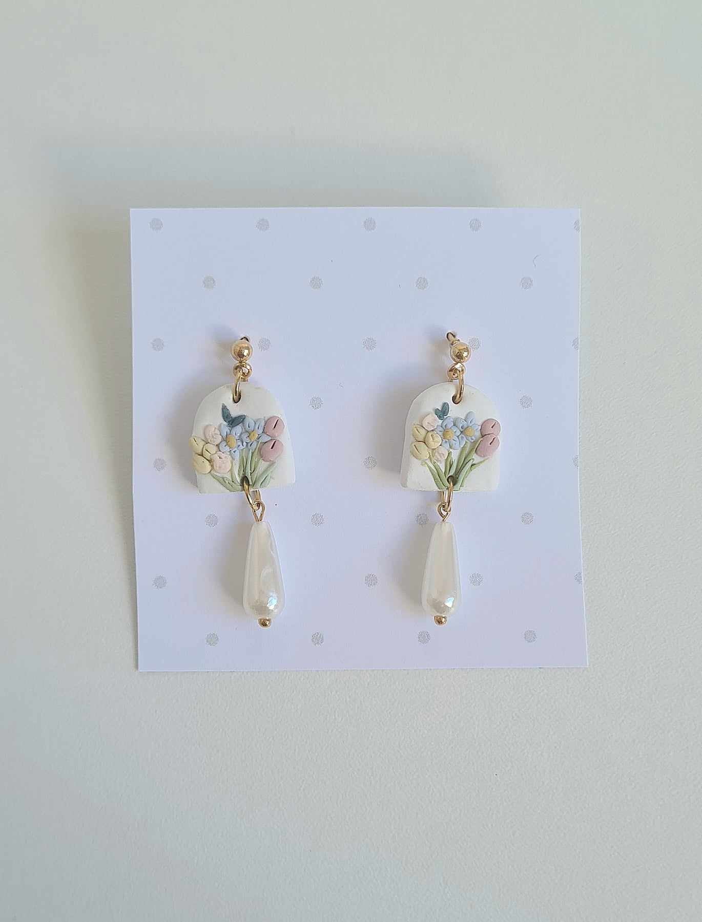 Pastel Flower Bouquet Earrings