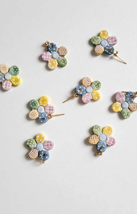 Patchwork Flower Earrings