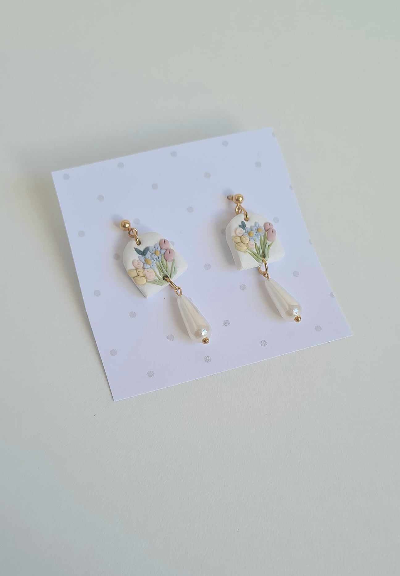 Pastel Flower Bouquet Earrings