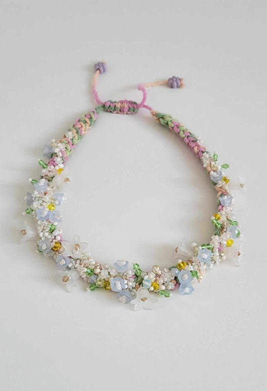 Beaded Flowers Necklace