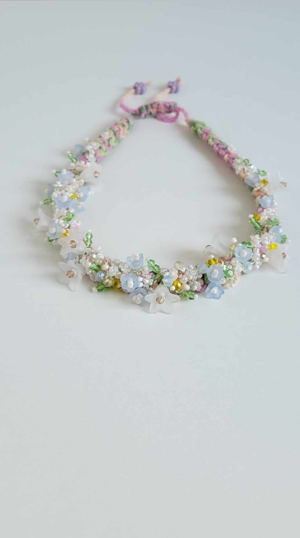 Beaded Flowers Necklace