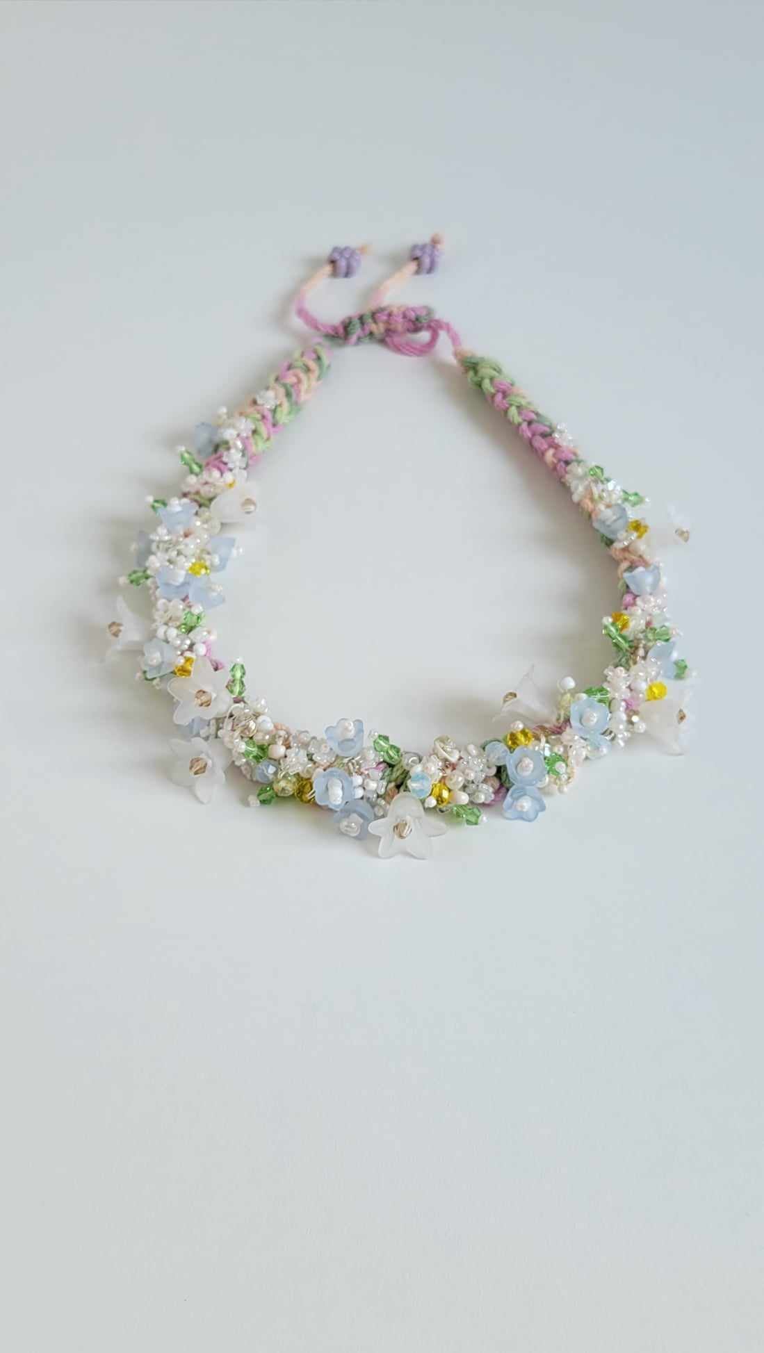 Beaded Flowers Necklace