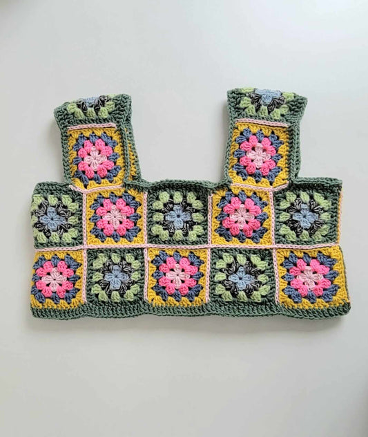 Multicolor Granny Square Top