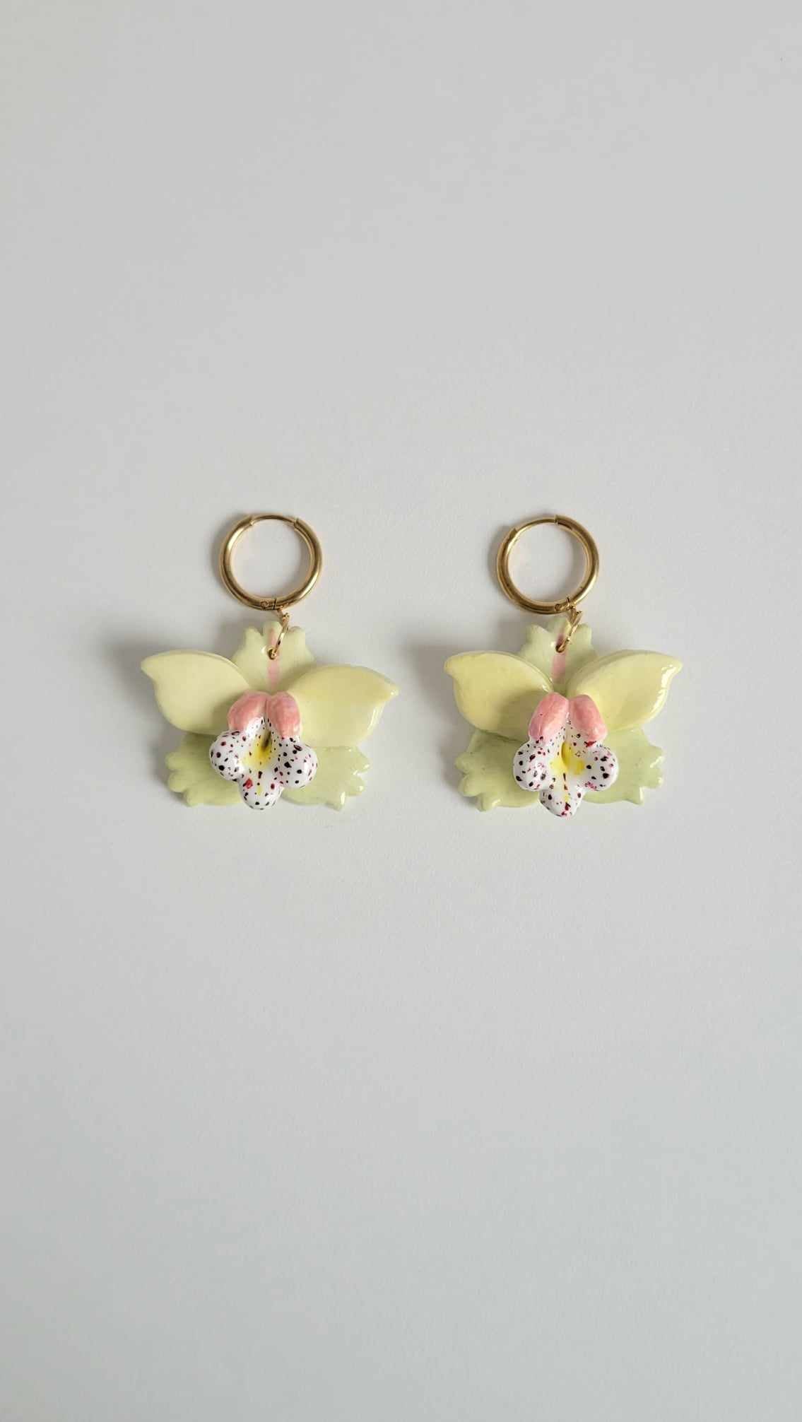 Orchid Hoop Earrings