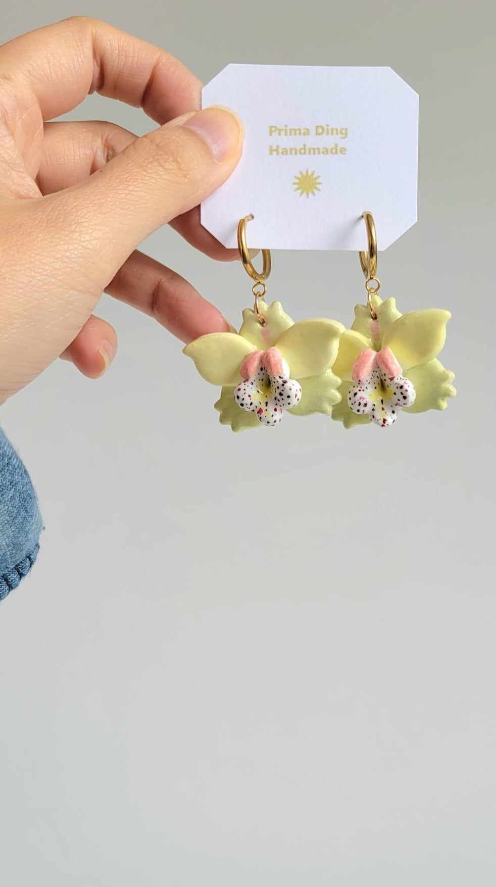 Orchid Hoop Earrings