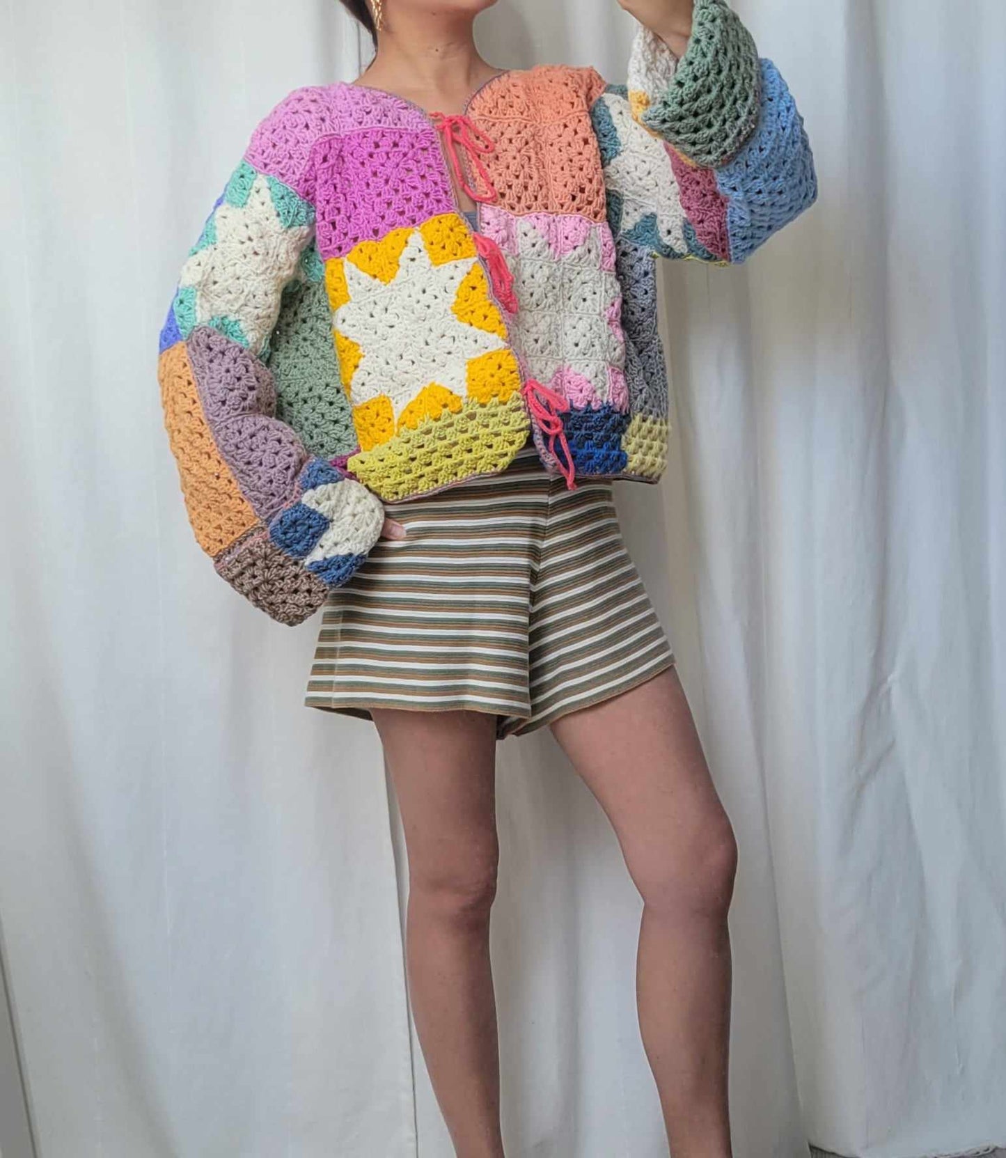 Colorblock Cardigan Vest