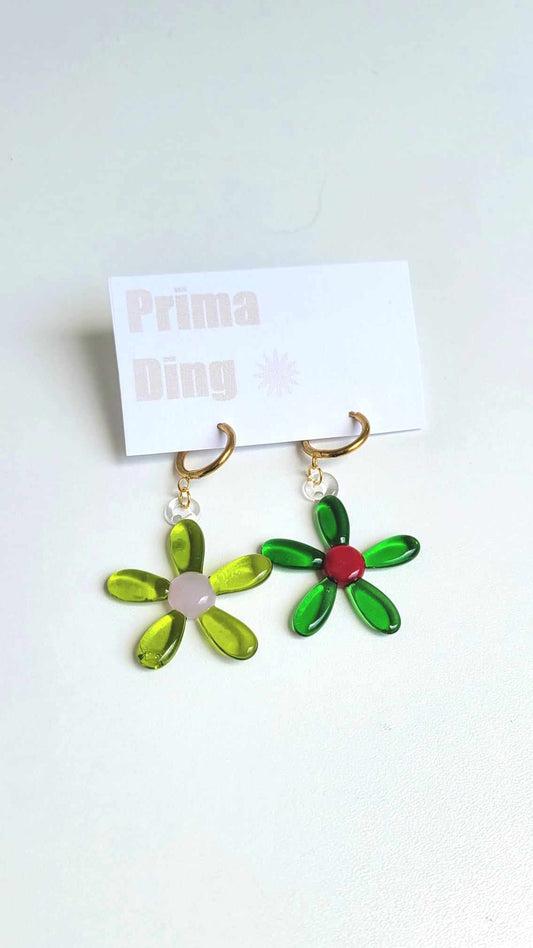 Glass Flowers Earrings