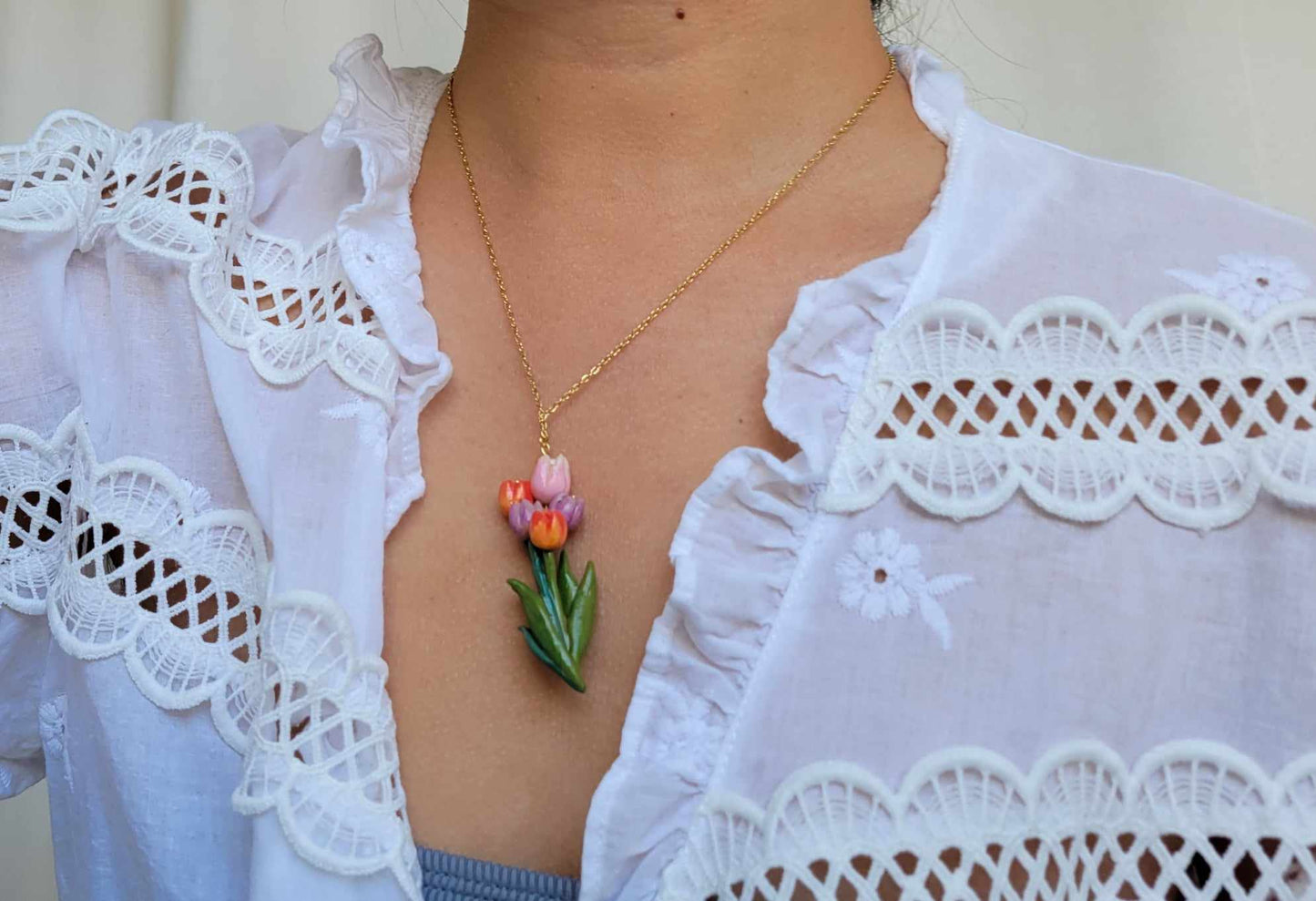 Bouquet Tulips Necklace