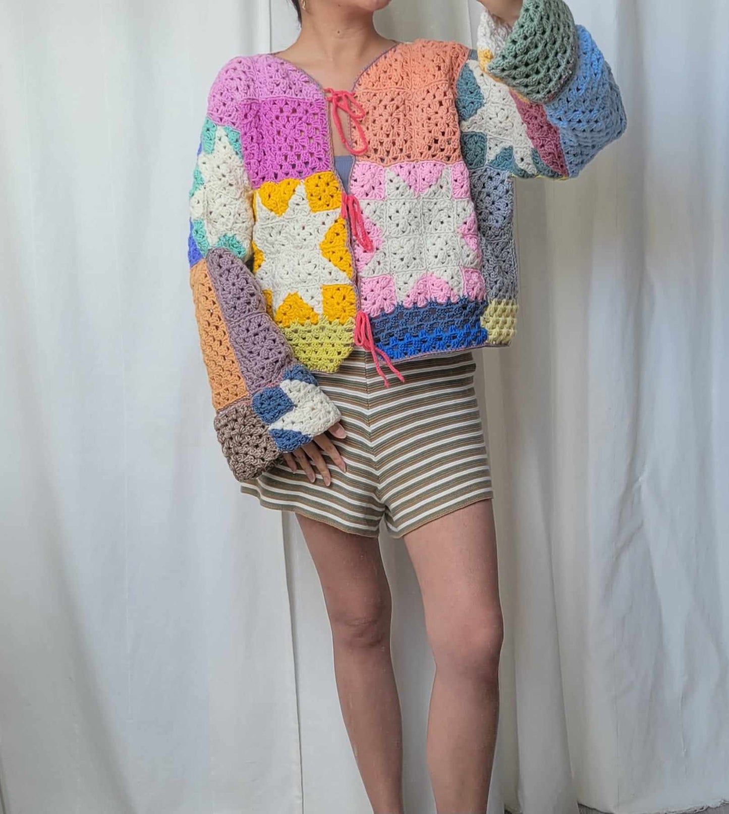 Colorblock Cardigan Vest