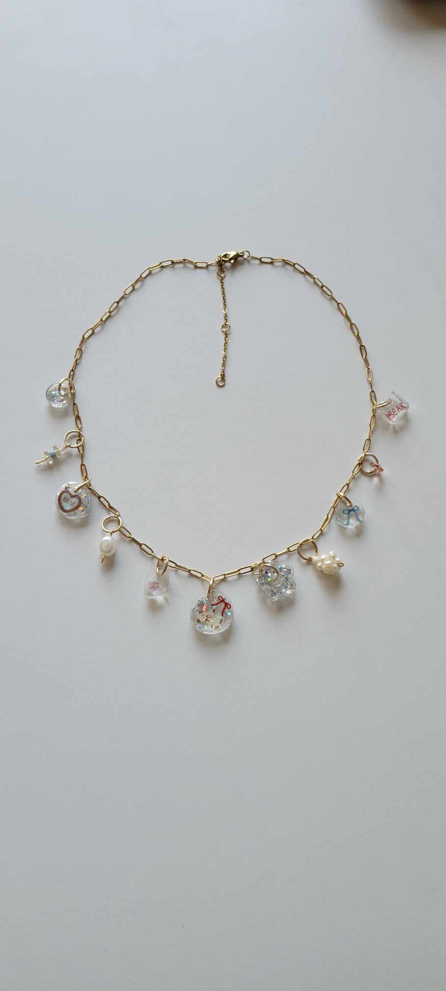 (New) Freshwater Pearls x Bear Charms Necklace
