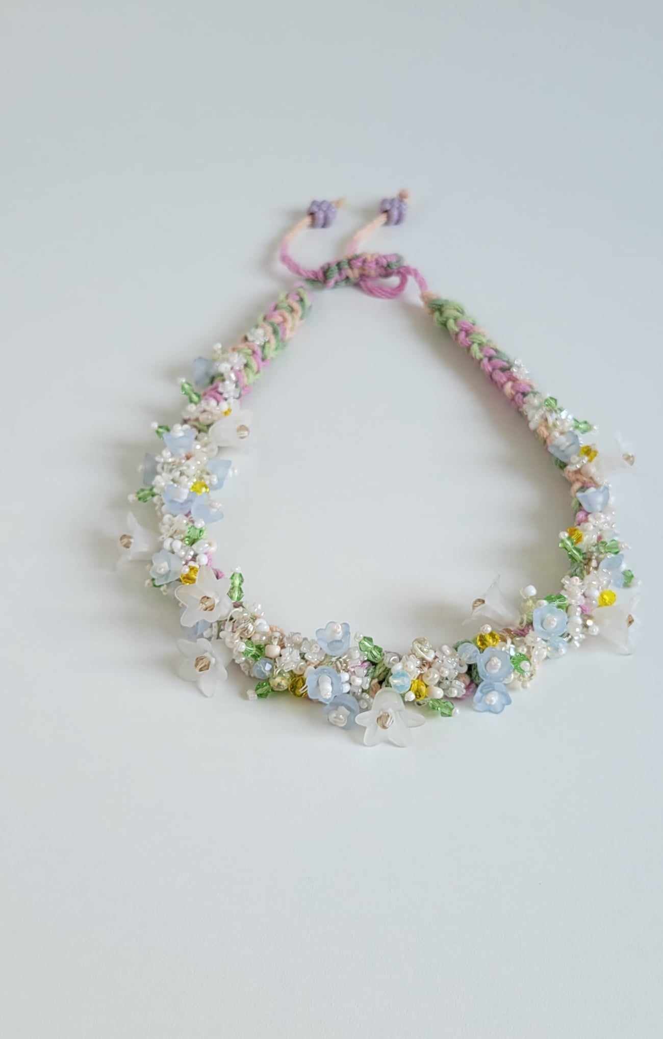 Beaded Flowers Necklace